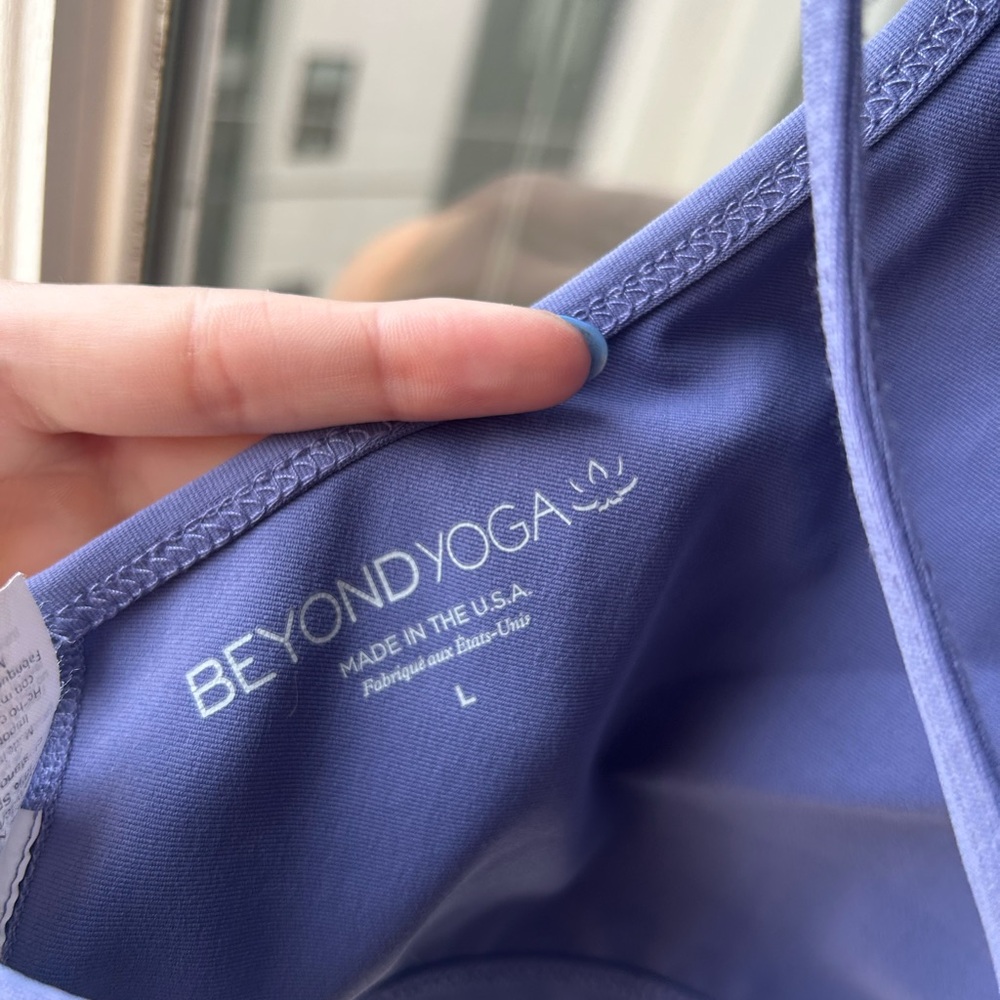 Beyond Yoga Double Back Alloy Speckled Bra Size L - Picture 6 of 6